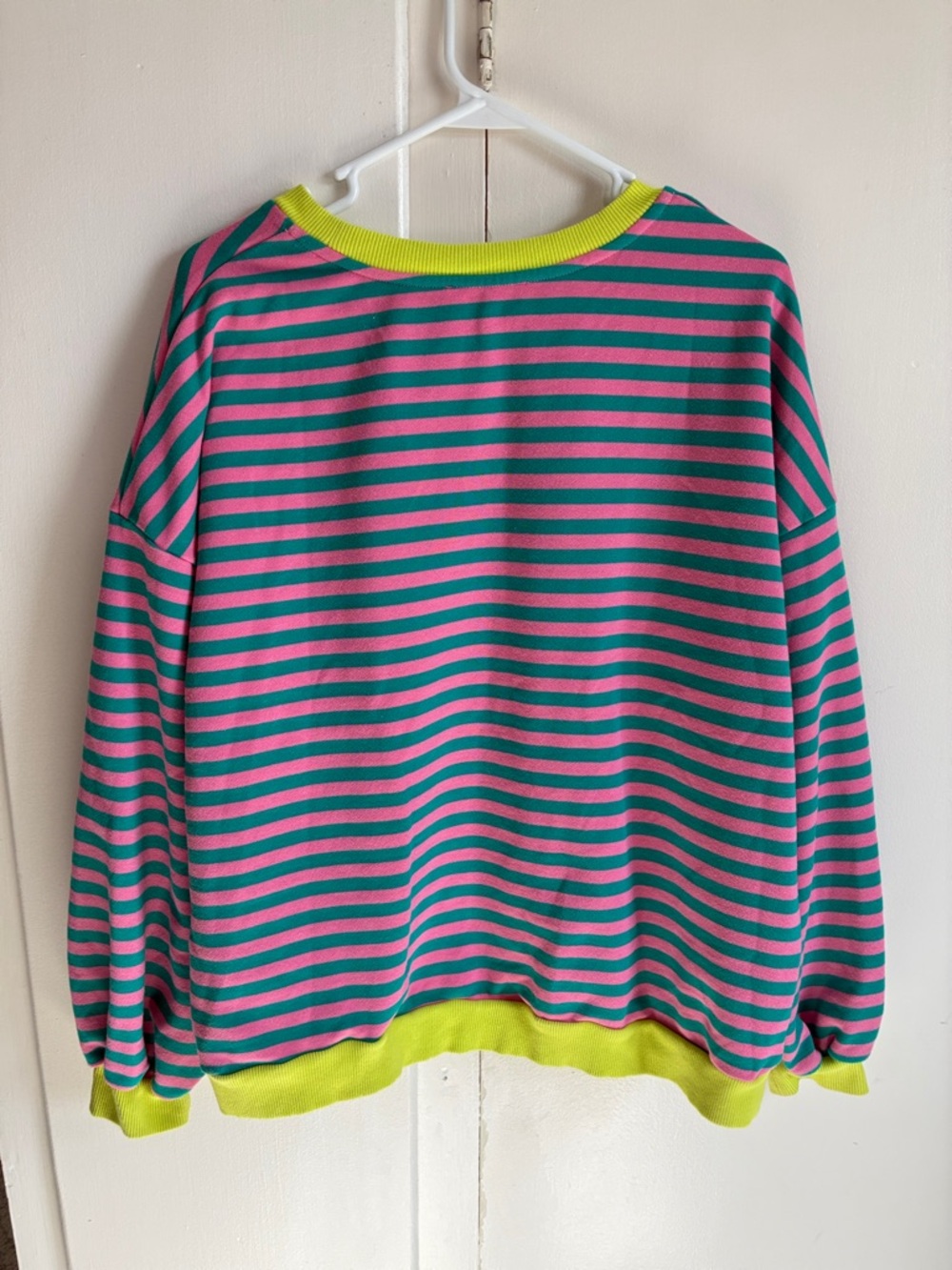 UEU Oversized Striped Crewneck Long Sleeve Color Block Pullover
Sweatshirt - Picture 8 of 11
